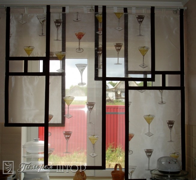 Японские шторы, Кухня, столовая